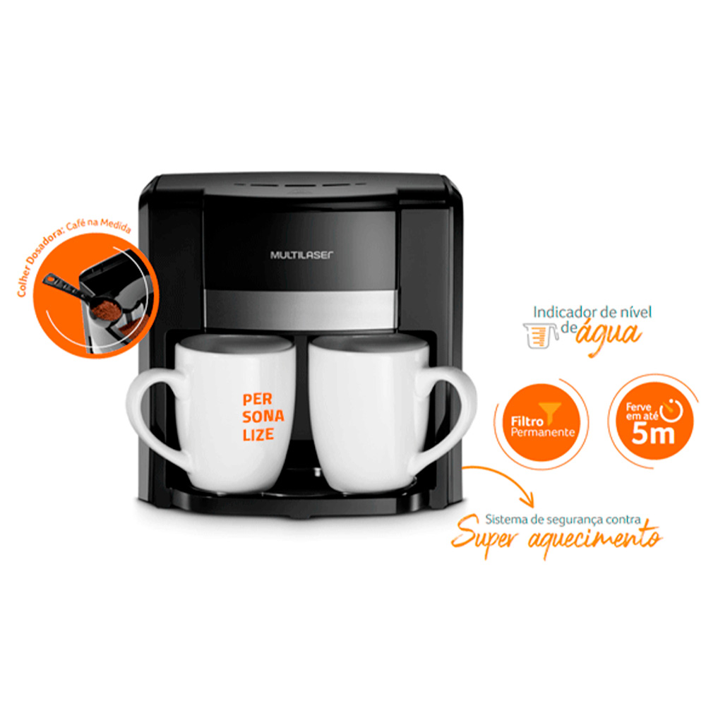 Imagem do produto Kit Cafeteira Multilaser Personalizada com Xicaras